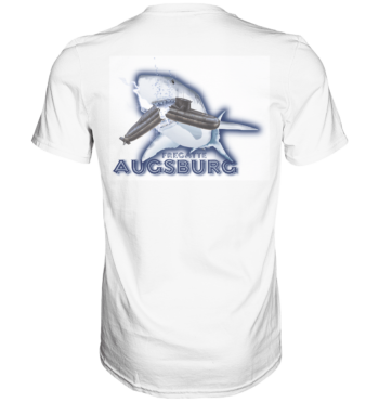F213 Fregatte AUGSBURG - T-Shirt - U-Boot Hai - German Navy – Bild 3