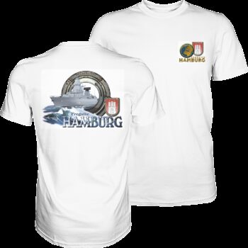 T-Shirt - F220 Fregatte HAMBURG Bullauge