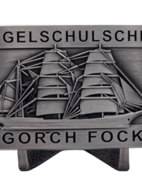 A60 Segelschulschiff GORCH FOCK - Massive Gürtelschnalle silberf. - German Navy