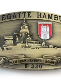 Gürtelschnalle - F220 Hamburg - massiv m. Wappen
