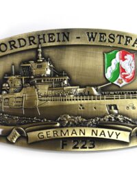 Gürtelschnalle - F223 Nordrhein-Westfalen - massiv m. Wappen