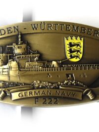 Gürtelschnalle - F222 Baden-Württemberg - massiv m. Wappen