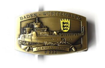 Gürtelschnalle - F222 Baden-Württemberg - massiv m. Wappen