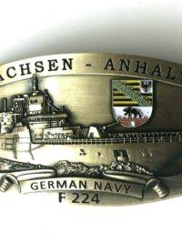 Gürtelschnalle - F224 Fregatte Sachsen-Anhalt - massiv m. Wappen