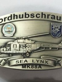 Gürtelschnalle - SEA LYNX MK88A - MFG5 Nordholz - antik silber massiv
