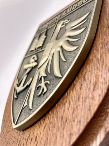 F214 Fregatte LÜBECK - Massives Wappen messingf. - German Navy – Bild 2
