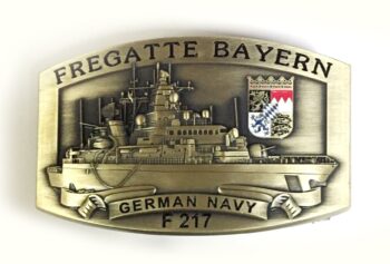 Gürtelschnalle - F217 Fregatte BAYERN - massiv m. Wappen