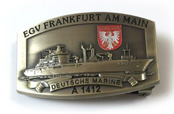 Gürtelschnalle - A1412 EGV FRANKFURT AM MAIN - massiv m. Wappen