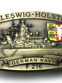 Gürtelschnalle - F216 Fregatte SCHLESWIG-HOLSTEIN - massiv m. Wappen