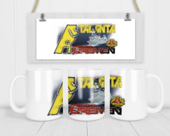 Keramiktasse F207 Fregatte BREMEN ATALANTA 2012 weiß