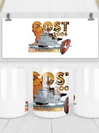 Keramiktasse F208 Fregatte NIEDERSACHSEN GOST 2006 weiß
