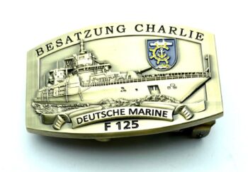 Gürtelschnalle - F125 Besatzung CHARLIE - massiv m. Wappen