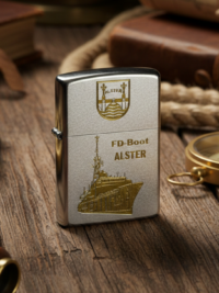 A50 Flottendienstboot ALSTER - ZIPPO Sturmfeuerzeug m. Diamantgravur - German Navy