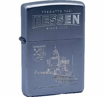 F221 Fregatte HESSEN – ZIPPO Sturmfeuerzeug m. Diamantgravur – German Navy