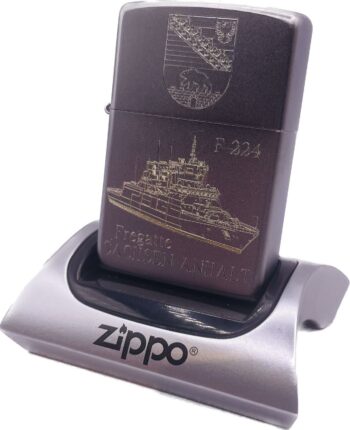 F224 Fregatte SACHSEN-ANHALT – ZIPPO Sturmfeuerzeug m. Diamantgravur – German Navy