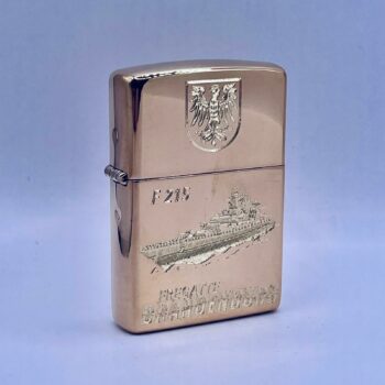 F215 Fregatte BRANDENBURG – ZIPPO Sturmfeuerzeug m. Diamantgravur – German Navy