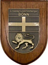 A1413 Einsatzgruppenversorger BONN – Massives Wappen messingf. – German Navy