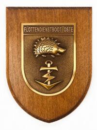 Wappen A52 Flottendienstboot OSTE – massiv messingf. – German Navy