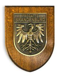 F215 Fregatte BRANDENBURG – Massives Wappen messingf. – German Navy