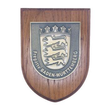 F222 Fregatte BADEN-WÜRTTEMBERG – Massives Wappen messingf. – German Navy