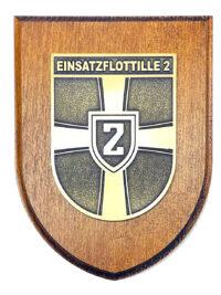 EF2 Einsatzflottille 2 – Massives Wappen messingf. – German Navy