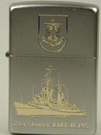 D185 Zerstörer LÜTJENS – ZIPPO Sturmfeuerzeug m. Diamantgravur – German Navy