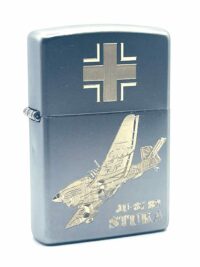 Stuka JU 87 B-2 Kampfflugzeug – ZIPPO Sturmfeuerzeug m. Diamantgravur – German AirForce