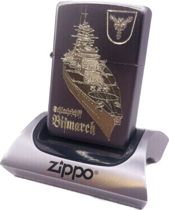 Schlachtschiff Bismarck WK WH – ZIPPO Sturmfeuerzeug m. Diamantgravur – German Navy