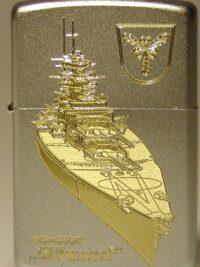 Schlachtschiff Bismarck WK WH – ZIPPO Sturmfeuerzeug m. Diamantgravur – German Navy