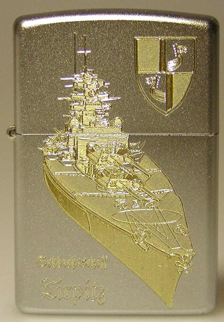 Schlachtschiff Tirpitz WK WH – ZIPPO Sturmfeuerzeug m. Diamantgravur – German Navy
