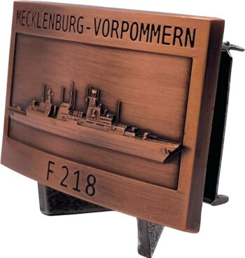 F218 Fregatte MECKLENBURG-VORPOMMERN - Gürtelschnalle kupferf. - German Navy – Bild 2