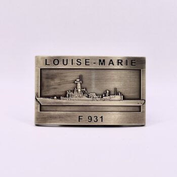 F931 Louise-Marie - Gürtelschnalle massiv, messingf. - Belgian Navy
