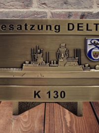 Korvette K130 - Besatzung DELTA - Gürtelschnalle massiv, messingf. - German Navy