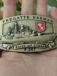 F207 Fregatte BREMEN - Gürtelschnalle massiv - German Navy