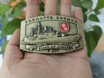 F207 Fregatte BREMEN - Gürtelschnalle massiv - German Navy