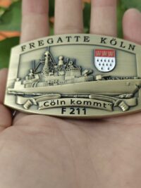 F211 Fregatte KÖLN - Gürtelschnalle massiv - German Navy