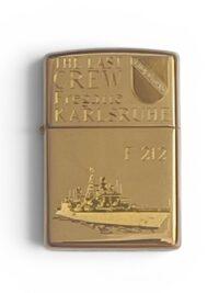 F212 Fregatte KARLSRUHE - THE LAST CREW – ZIPPO Sturmfeuerzeug m. Diamantgravur – German Navy