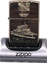 F224 Fregatte SACHSEN-ANHALT – ZIPPO Sturmfeuerzeug m. Diamantgravur – German Navy