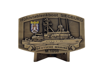 M1098 Hohlstablenkboot SIEGBURG - Massive Gürtelschnalle - German Navy