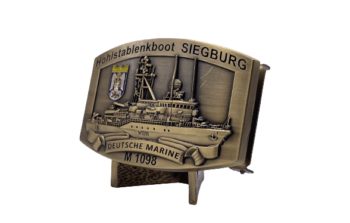 M1098 Hohlstablenkboot SIEGBURG - Massive Gürtelschnalle - German Navy – Bild 2
