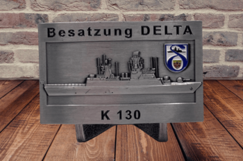 Korvette K130 - Besatzung DELTA - Gürtelschnalle massiv, silberf. - German Navy