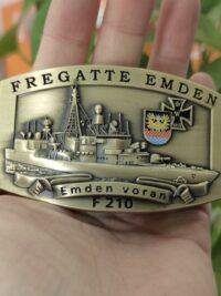 F210 Fregatte EMDEN EK - Gürtelschnalle massiv - German Navy