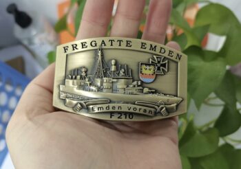 F210 Fregatte EMDEN EK - Gürtelschnalle massiv - German Navy