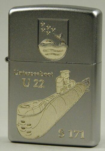 U22 U-Boot S171 - ZIPPO Sturmfeuerzeug m. Diamantgravur - German Navy