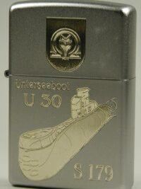 U30 U-Boot S179 - ZIPPO - Sturmfeuerzeug m. Diamantgravur - German Navy
