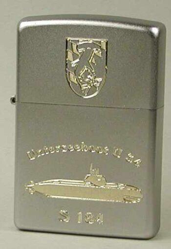 U34 U-Boot S184 - ZIPPO - Sturmfeuerzeug m. Diamantgravur - German Navy