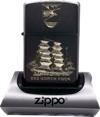 A60 Segelschulschiff GORCH FOCK - ZIPPO Sturmfeuerzeug m. Diamantgravur - German Navy