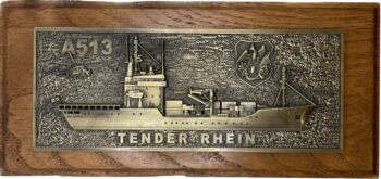 A513 Tender RHEIN - Massives Relief messingf. - German Navy