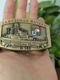 D183 Zerstörer BAYERN - Gürtelschnalle massiv - German Navy