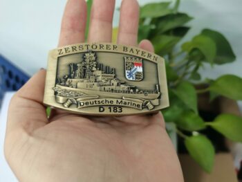 D183 Zerstörer BAYERN - Gürtelschnalle massiv - German Navy